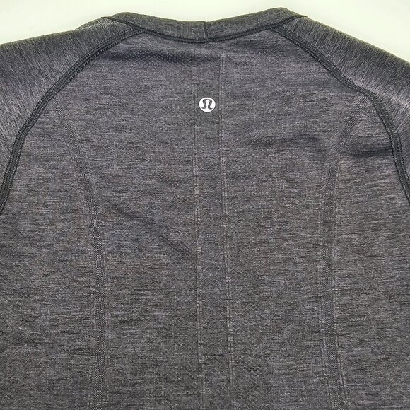 Lululemon Swiftly Tech Long Sleeve Crew Heathered Dark Slate Size 8 Hip Length - Picture 12 of 16